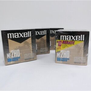 NEW Maxell MF2HD 3.5 High Density Floppy Disks 60 Total IBM Formatted Sealed